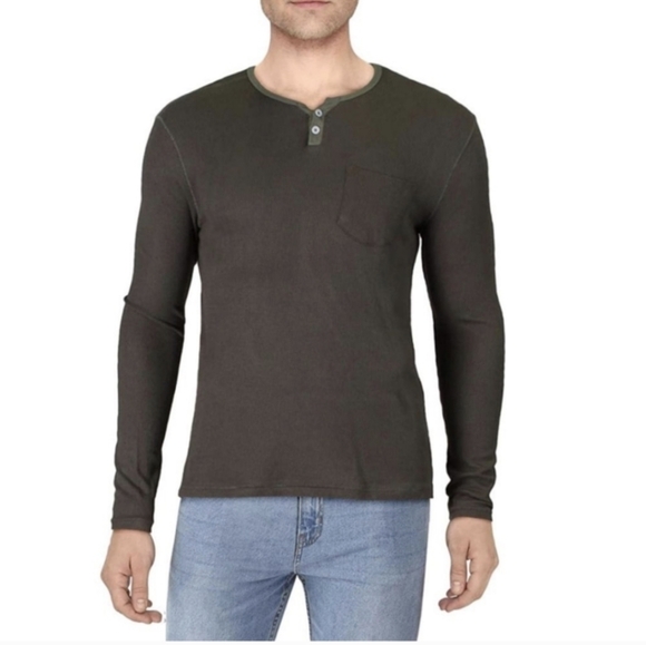 Joe's Collection Henley Waffle Thermal Top Size XL - Picture 1 of 6